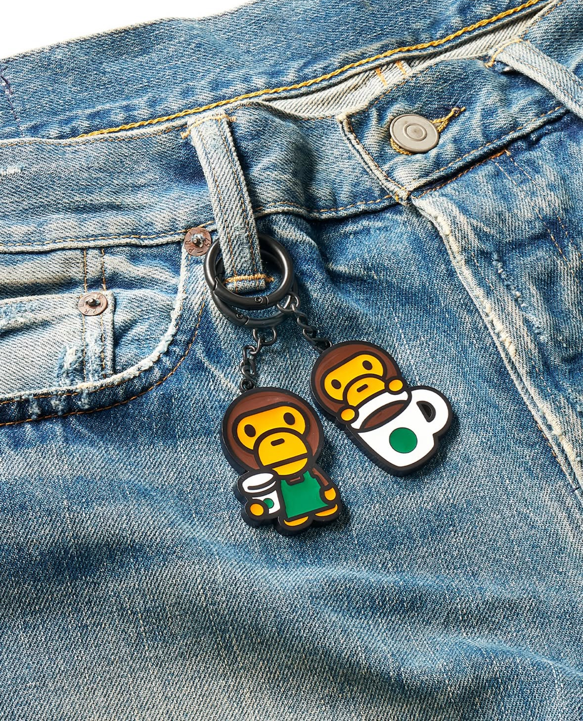 韓国スタバ × BAPE® 第二弾　BABY MILO® キーチェーン付きセットが9月26日発売